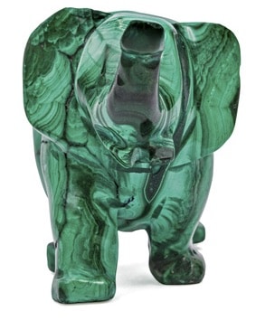 Sculpture - Elephant en Malachite