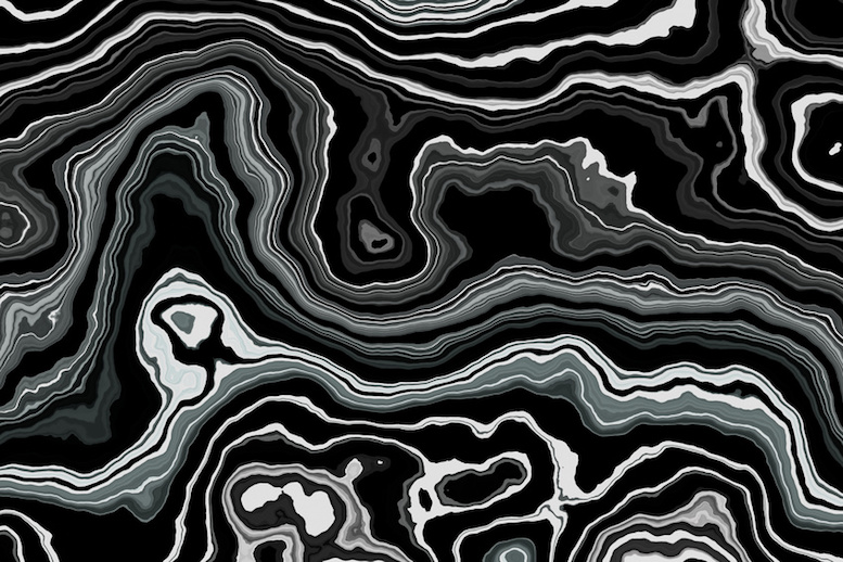 Onyx présente une alternance de couches noires et blanches