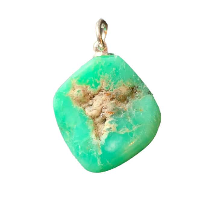 Chrysoprase - Pendentif Pierre Roulée | Boutique de Lithothérapie