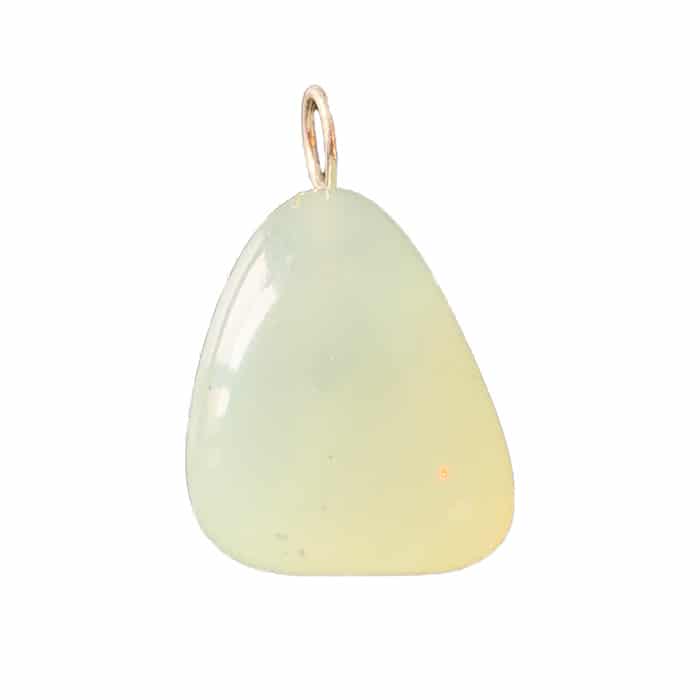 Jade Clair de Chine - Pendentif Pierre Roulée | Boutique de Minéraux de Lithothérapie