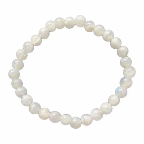 Bracelet en pierre de lune - Pierres boules 6 mm | Boutique de Minéraux | Lithothérapie en Ligne