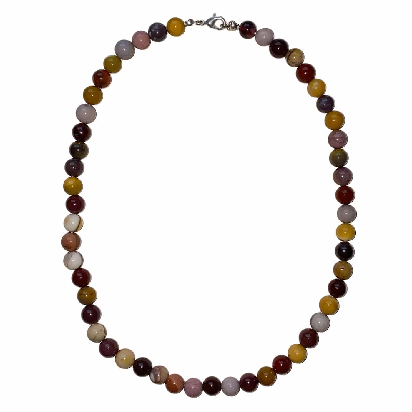 Collier en Jaspe Mokaite - Pierres Boules 8mm