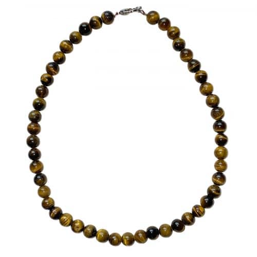 Collier boules de 8mm en oeil-de-tigre