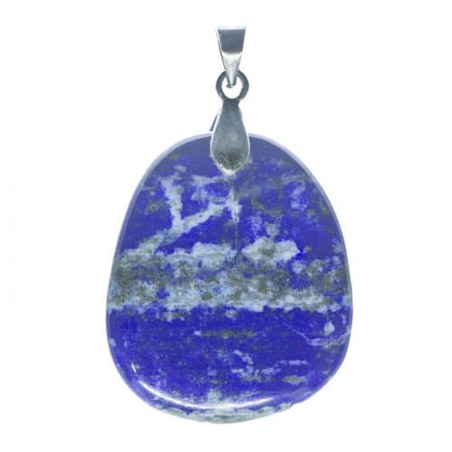 Boutique de Minéraux : Pendentifs en Lapis Lazuli Mini Pierre Plate | Lithothérapie en Ligne