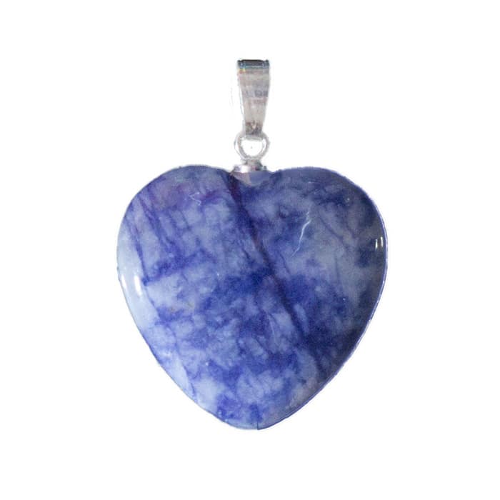 Sodallite Pendentif Coeur | Boutique de Minéraux | Lithothérapie en Ligne