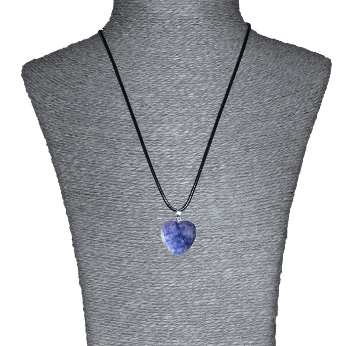 Sodalite Pendentif Coeur (buste) | Boutique de Minéraux | Lithothérapie en Ligne