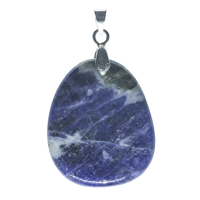 Boutique de Minéraux : Pendentifs en Sodalite Mini Pierre Plate | Lithothérapie en Ligne