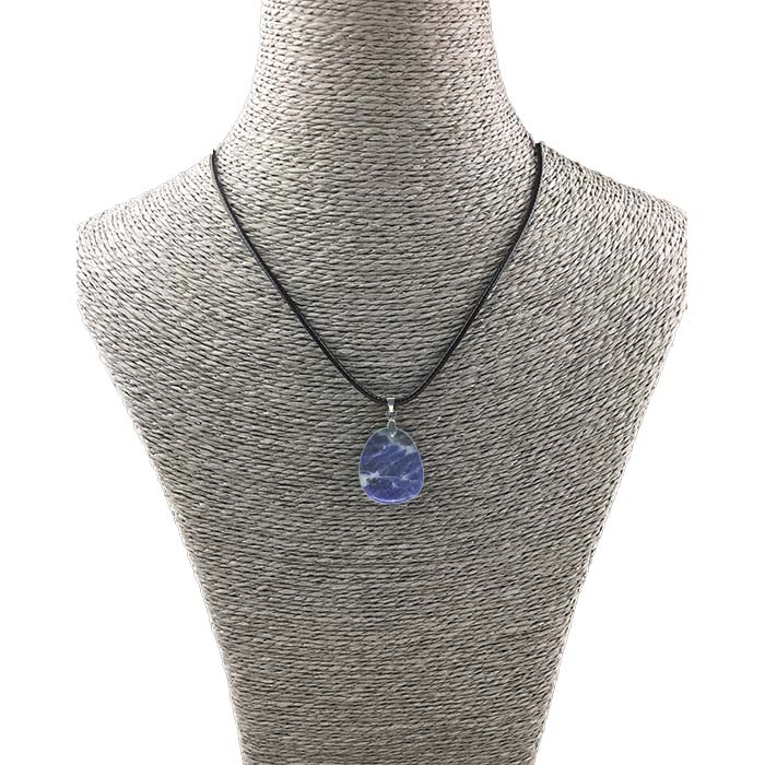 Boutique de Minéraux : Pendentifs en Sodalite Mini Pierre Plate | Lithothérapie en Ligne
