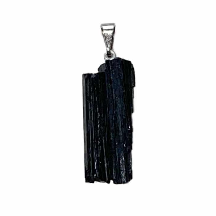 Pendentif Pierre Brute en Tourmaline Noire